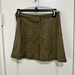 Altar'd State Green Suede Cassie Mini Skirt Size XS